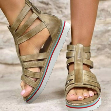 

Akiihool Sandals for Women Dressy Summer Women s Rest Terra Toe Post Backstrap Sandal Supportive Orthotic Sandals Comfort with Arch Support (Khaki 6.5)