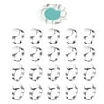 thumbnail image 1 of 20 piezas de bases ajustables para anillos de acero inoxidable con piezas planas redondas para fabricar anillos., 1 of 7