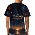 thumbnail image 3 of Patriotic America 250th Anniversary T-Shirt for Men and Women, 1776-2026 Fireworks Graphic Independence Day Tee, 3 of 5