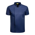 thumbnail image 4 of Chef Coat Short Sleeve chef Jacket for Restaurant Bakery Dark Dark Blue Large, 4 of 7
