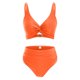 thumbnail image 5 of Traje de baño de bikini liso sin mangas para mujer, traje de baño push-up acolchado, conjuntos de blusa de traje de baño de poliéster para mujer, 5 of 6