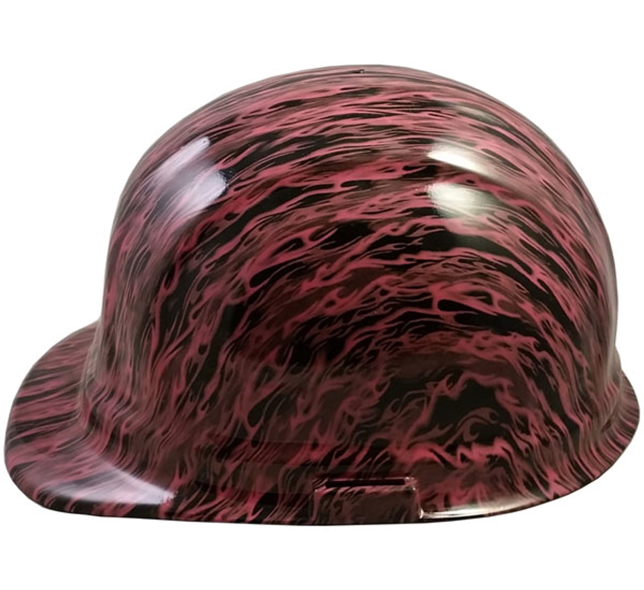 Pink Flame Hydro Dipped Hard Hats Cap Style with 4 Pt Suspension