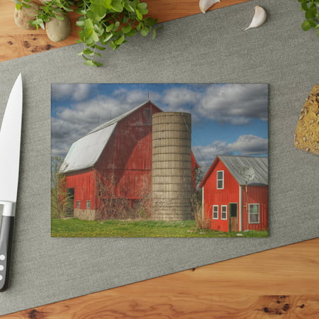 

The Barn Boutique Tempered-Glass Cutting Board| McDowell Road Reds II©