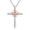 XLA-14, variant on JKR Cross Necklace for Women Infinity Heart Cross Pendant Necklace Sterling Silver Rose Gold plated Fine Cross Jewelry Birthday Anniversary Mother's Day Gifts for Her Mom Wife