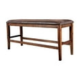 thumbnail image 3 of Furniture of America Beverly 6-Piece Wood Counter Table Set in Dark Oak, 3 of 11