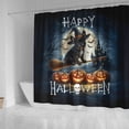 thumbnail image 4 of Happy Halloween French Bulldog Witch Pumpkins Bats Shower Curtain Dog Lover Gifts Waterproof Bathroom Bathtub Curtain - 13012, 4 of 5