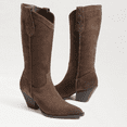 thumbnail image 6 of Sam Edelman Jamie Olive Taupe Side Zipper Pointed Toe Block Heel Western Boots Wide (OLIVE TAUPE, 6), 6 of 6
