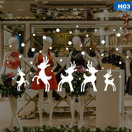 En Vogue Merry Christmas AkoaDa Christmas New Year Pvc Wall Sticker Merry Christmas Elk Wall Stickers Christmas Decoration For Home Supplies Vogue ()