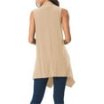 thumbnail image 3 of Kiplyki Women's Sweaters Autumn Sleeveless Draped Open Front Vest Asymmetric Hem Blouse Tops, 3 of 4
