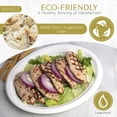 thumbnail image 4 of Disposable Oval Paper Dinner Plates ?€“ Pack of 25 Heavy Duty, 10"x12.5" Compostable, Platters ?€“ Natural, Large Oval Paper Plates for BBQ, Parties, Holidays, Gatherings, & More by brheez, 4 of 5