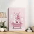 thumbnail image 3 of HFDF Tiger Bathroom Wall Art Pink Painting of Tiger Sitting Bathtub Home Decor for Toilet Poster 16x20inch Framed, 3 of 7