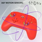 Subsonic – Wireless controller for Switch 2 / Switch 1 and Switch Oled – Wireless gamepad controller with LED, vibrations ant 6 axis gyro - Red