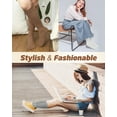 thumbnail image 5 of 5 Pairs Slouch Socks for Women, Soft Cotton Long Scrunch Tube Stockings, Casual Crew Boot Thigh High Thick Knit Socks, 5 of 7