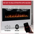 thumbnail image 4 of Northwest 72in Wall Mount Electric Fireplace with Bluetooth Speakers, Black, 4 of 12