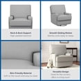 thumbnail image 2 of Baby Relax Rylan 4-in-1 Swivel Glider Rocker Recliner Chair, Light Gray, 2 of 12