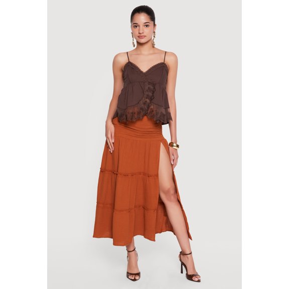 Women's Babydoll Lace Trim Cami
