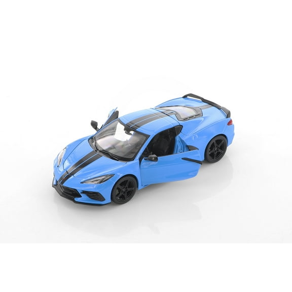 2020 Chevy Corvette Stingray Coupe Z51 Hardtop, Blue - Showcasts 38527BU - 1/24 Scale Diecast Model Car