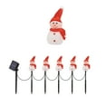 thumbnail image 2 of EWASWON Christmas 5 in 1 Solar Powered Red Snowman Christmas Lights - Outdoor Waterproof Stake Decor for Garden, Patio, Lawn, 2 of 6