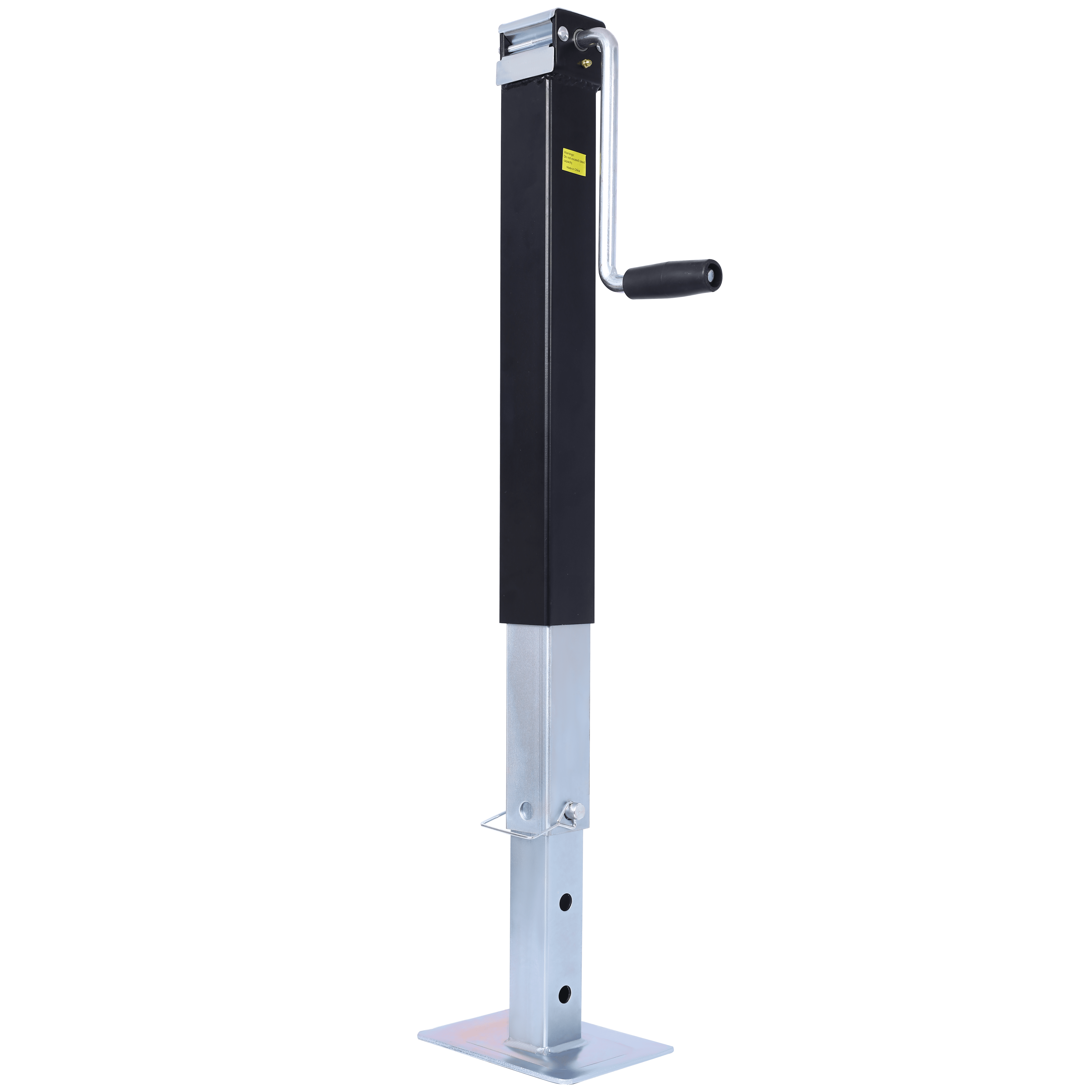 Steel Construction Black Powder Coated 8000 lbs Capacity Square Jack for Trailers & RVs Rust Resistant