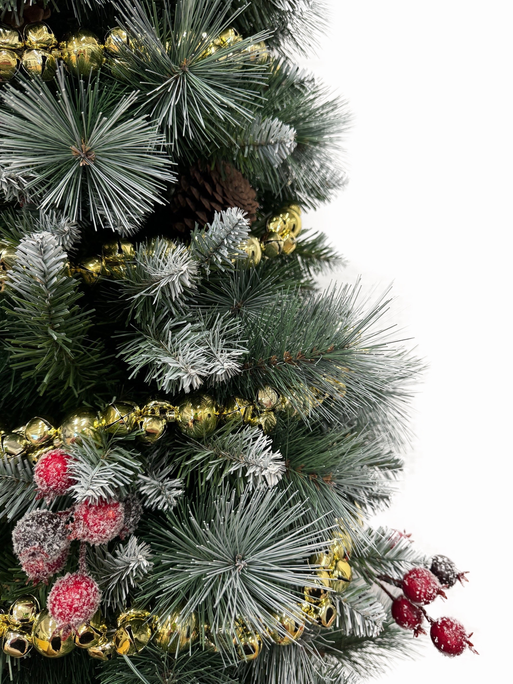 Guirlande de clochettes dorées Holiday Time de 6 pi avec perles décoratives 6ft Guirlande de clochettes or