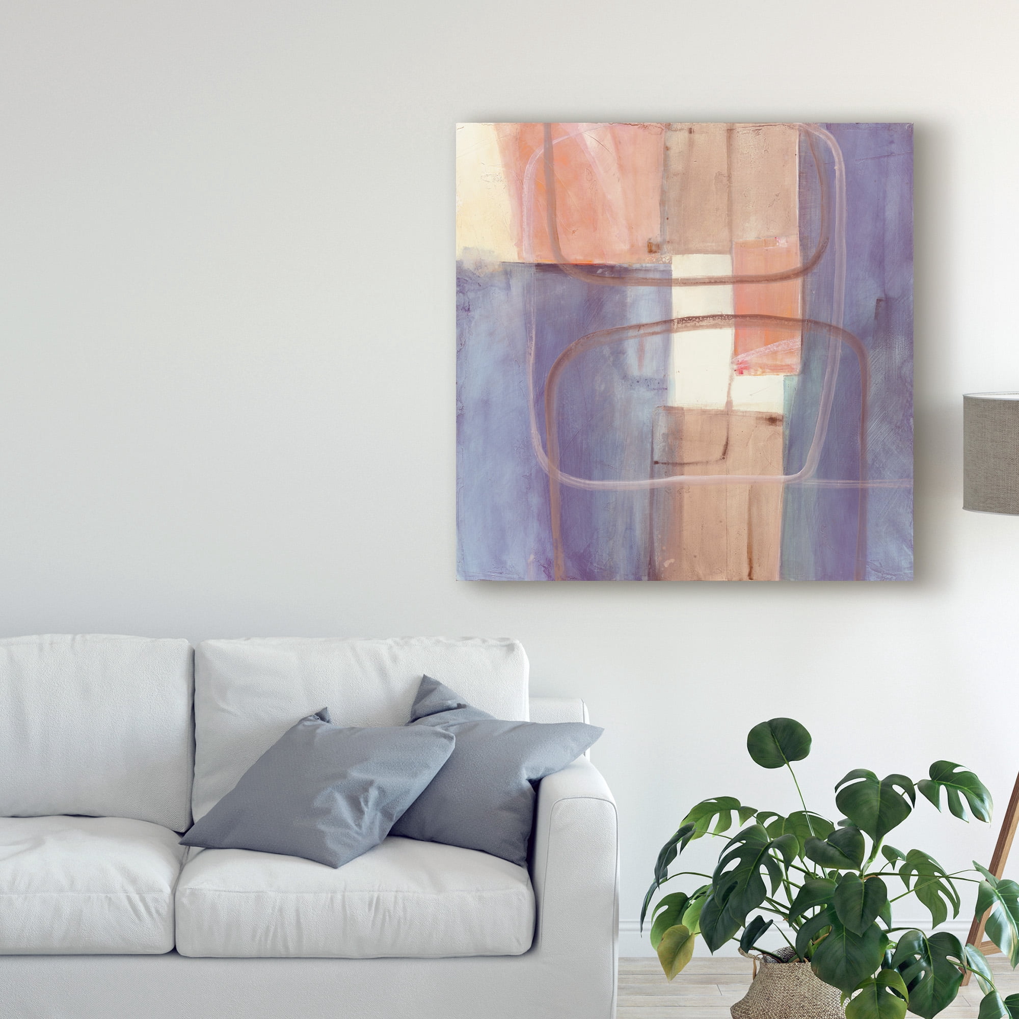 Trademark Fine Art 'Passage II Blush Purple' Canvas Art by Mike Schick
