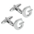 thumbnail image 1 of BodyJ4You 2PC Cufflinks Personalized Initials Letter G Men's Button Shirt Business Gift, 1 of 6