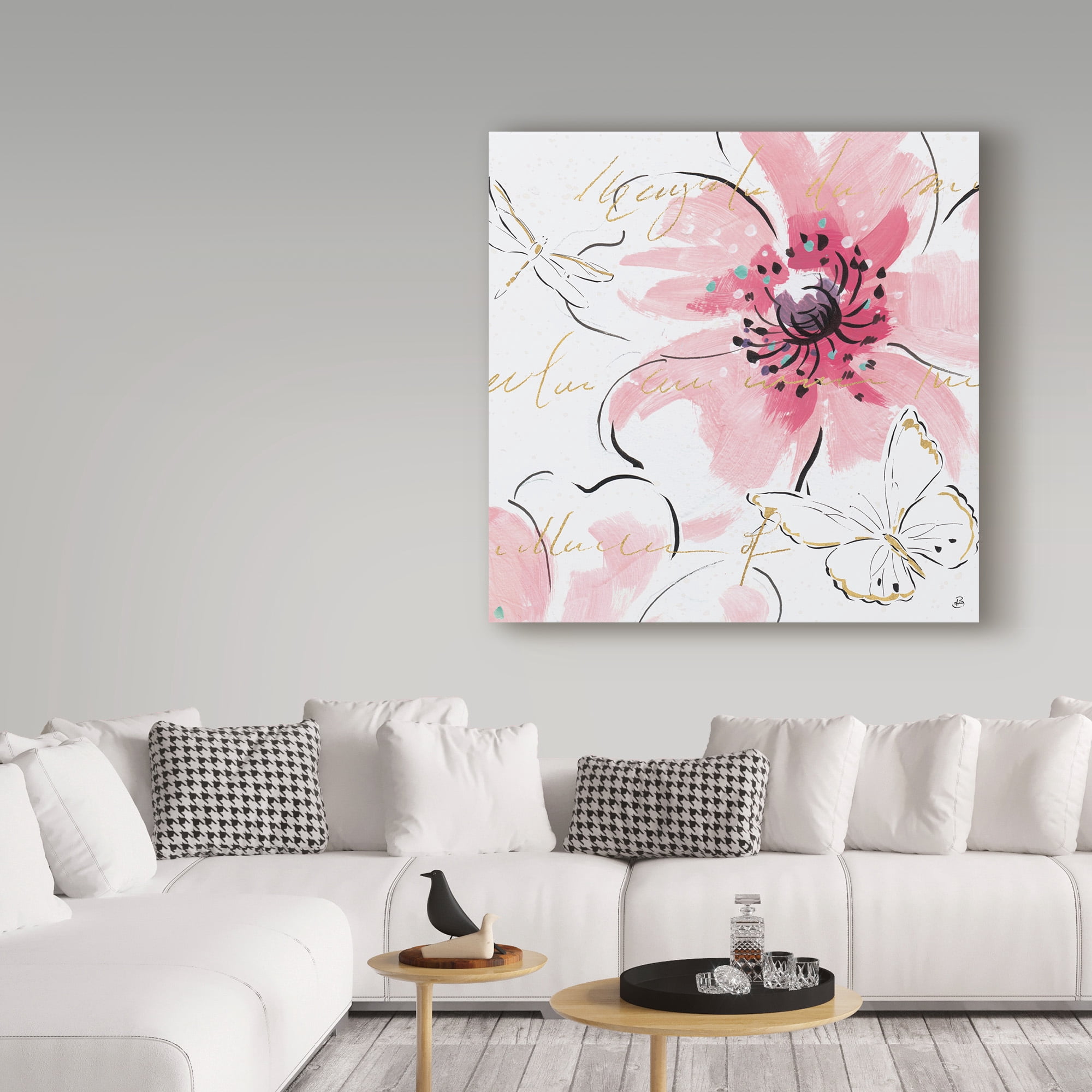 Trademark Fine Art 'Simply Pink III' Canvas Art by Daphne Brissonnet