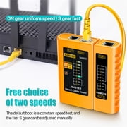 Network Cable Tester Wire Test Tool RJ45RJ11 cat six for Network Cable Yellow