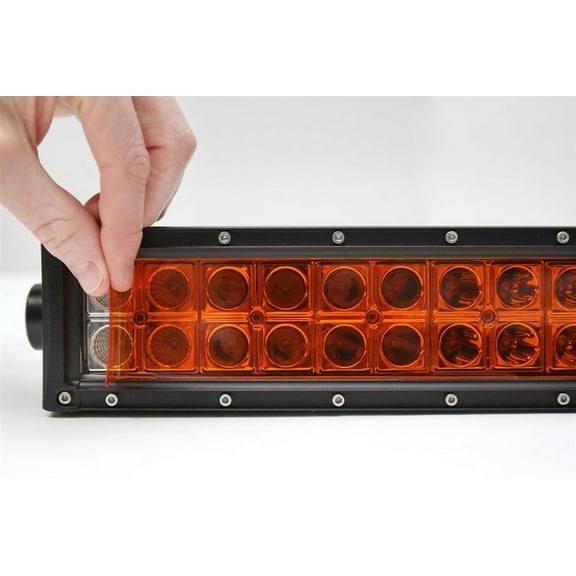 One 2" x 10" Amber Universal LED Light Bar Film Cover