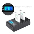 thumbnail image 2 of Cargador de batería para NP-BX1, Viaje portátil al Aire Libre USB de Carga LCD Ranuras Dobles Sobrec tocircuito para batería NP-BX1 Cargador de batería Spptty Cámaras digitales y accesorios, 2 of 7