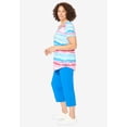 thumbnail image 3 of Woman Within Plus Size Two-Piece V-Neck Tunic & Capri Set, 3 of 6