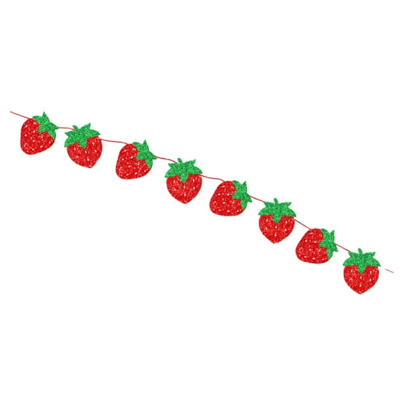 Strawberry Birthday Party Decorations Fruit Theme Banner Red