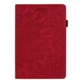 thumbnail image 2 of SaniMore Wallet Case for iPad 10th Generation 10.9" 2022, PU Leather Case with Embossed Sunflower Shockproof TPU Shell Card/Pen Holder Hand Rope Anti-slip Kickstand Tablet Case For iPad 10th Gen, Red, 2 of 15