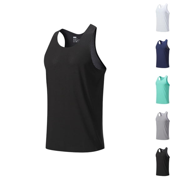 Athletic Tank Tops Men Lightweight Breathable Quick Drying Sleeveless Polo Shirt Workout Running Gym Tanks