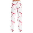 thumbnail image 6 of LHVUOA Valentines Heart Pajamas for Women Womens Soft Pajama Bottoms Drawstring Sleepwear Pink Bow Print Design, 6 of 6