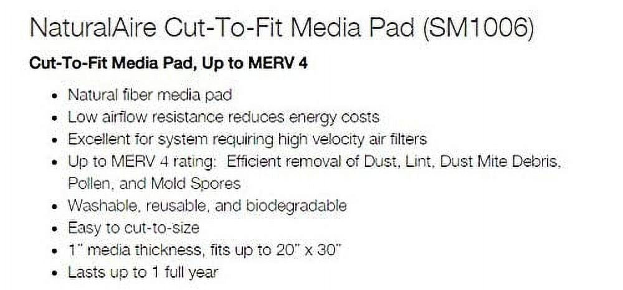 (2 pack) AAF Flanders SM1006 NaturalAire Cut-to-Fit Media Pad, MERV 1 Natural Fiber Media Filter