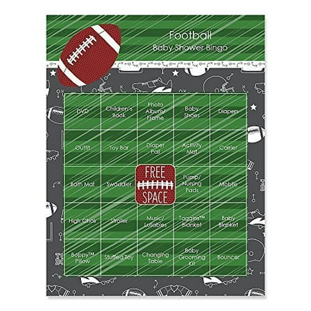 End Zone Football Baby Shower Game Bingo Cards 16 Count End Zone Football Baby Shower Game Bingo Cards 16 Count
