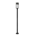 thumbnail image 3 of Z-Lite Barwick 95" Etched Glass Aluminum Outdoor LED Lamp Post in Black, 3 of 6