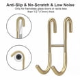 thumbnail image 3 of 12Pack Shower Door Hooks, Extended Double Sided Towel Hooks Over Door Hooks for Bathroom Frameless Glass Shower Door, Stainless Steel Bathroom Hanger Robe Loofah Shower Squeegee Hook - Gold, 3 of 7