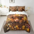 thumbnail image 2 of Feelyou Rustic Little Cow Bedding Comforter Set 7 Pieces for Kid, Vibrant Daisy Groovy Floral Full Bedding Set, Cartoon Farmhouse Animal Reversible Fitted Sheet Flat Sheet, Microfiber Bedroom Decor, 2 of 8