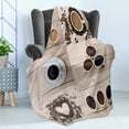 thumbnail image 4 of Coffee Soft Flannel Fleece Blanket, Collage of Different Coffee Details on Wooden Table Mugs Beans Organic Concept, Cozy Plush for Indoor and Outdoor Use, 60" x 80", Brown Black Tan, by Ambesonne, 4 of 5