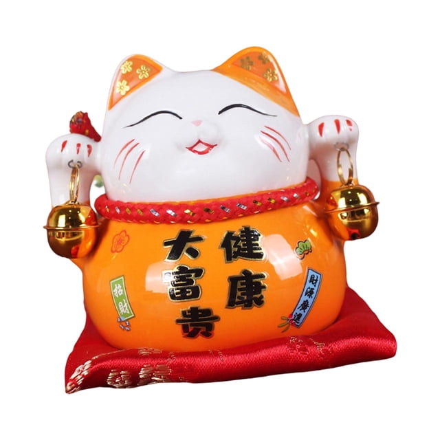 Creative Lucky Cat Piggy Bank Animal Escultura Caja de almacenamiento de dinero Colección con EstiloC Sharpla Hucha Gato de la Suerte
