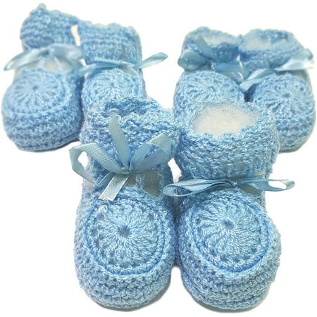 

Abelito Newborn Baby Boy Girl Hand Crochet Booties