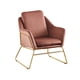 thumbnail image 3 of SILLON OCASIONAL LIBANO VELVET ROSA PATAS GOLD Terzetto LIBANO, 3 of 4