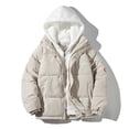thumbnail image 1 of DPTALR Men's Fake Two-piece Hooded Cotton-padded Jacket, Thick Warmth, Personalized Cotton-padded Jacket, Neutral Style, 1 of 2