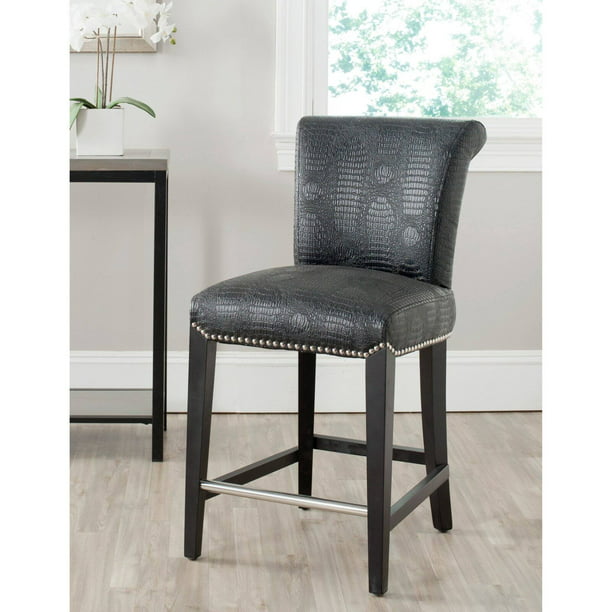 Faux Crocodile Leather Counter Stool, Faux Crocodile Leather Chairs