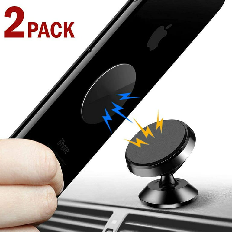 KT Deals Magnetic Phone Mount for Car, 360 Rotation Car Phone Holder Stick  on Dashboard Universal Cell Phone Mount Cradle Stand Compatible with iPhone,  Samsung, LG, GPS, Mini Tablet and More BLACK 