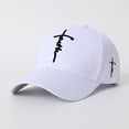 thumbnail image 3 of CUKOLSXA Embroidered Cross Baseball Cap, Christian Adjustable Snapback Hat for Men & Women, Men Hats, Men Hat, Baseball Cap Women, Baseball Hat Structured Dad Hat with Jesus Faith Design, 3 of 6