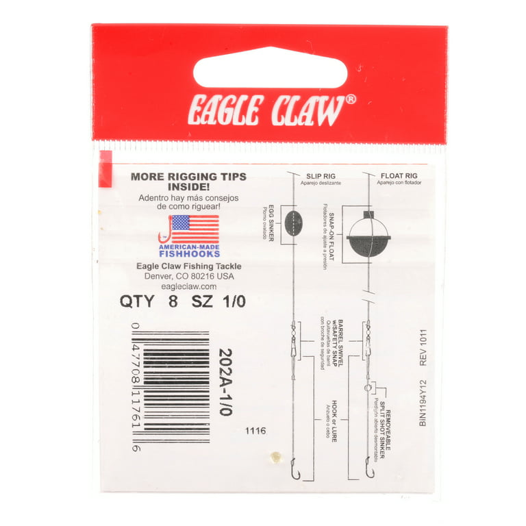 Eagle Claw 202AH-1/0 Aberdeen Light Hook, Gold, Size 1/0 Hook