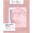 thumbnail image 3 of Jessica Simpson Girls' Shorts - 5 Pocket Stretch Denim Jean Shorts - Distressed Denim Acid Washed (7-16), 3 of 6